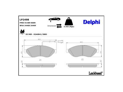LP2498 Delphi Гальмівні колодки до дисків