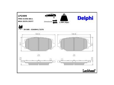 LP2499 Delphi Гальмівні колодки до дисків
