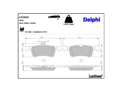 LP2503 Delphi Гальмівні колодки до дисків
