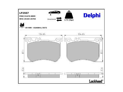 LP2507 Delphi Колодки гальмівні (передні) MB S-class (W222,V222,X222)/SL-class (R231) 12-