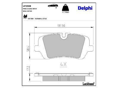 LP2508 Delphi Гальмівні колодки до дисків