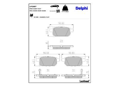 LP2687 Delphi Гальмівні колодки до дисків