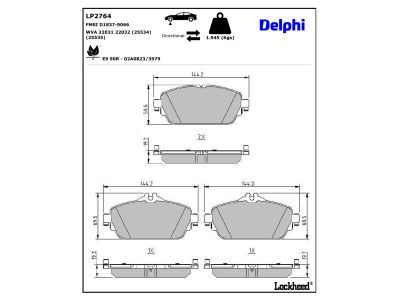 LP2764 Delphi Гальмівні колодки до дисків