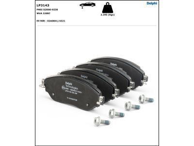 LP3143 Delphi Колодки гальмівні (передні) Renault Trafic III/Opel Vivaro B 14-/Fiat Talento 16-