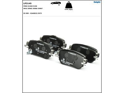 LP3145 Delphi Колодки гальмівні (задні) Nissan Leaf 17-/Qashqai/X-trail 13-/Renault Kadjar 15-