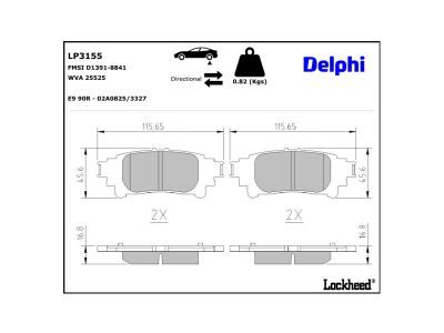 LP3155 Delphi Гальмівні колодки до дисків