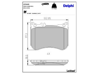 LP3158 Delphi Гальмівні колодки до дисків