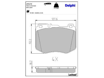 LP3172 Delphi Гальмівні колодки до дисків