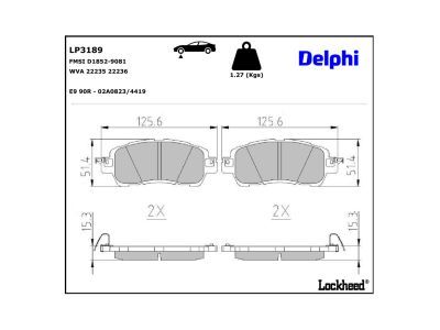 LP3189 Delphi Гальмівні колодки до дисків
