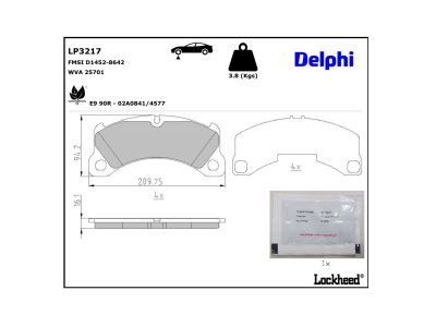 LP3217 Delphi Гальмівні колодки до дисків