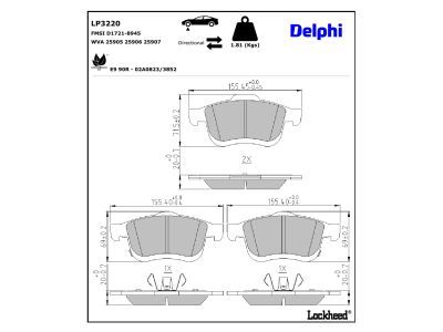 LP3220 Delphi Гальмівні колодки до дисків