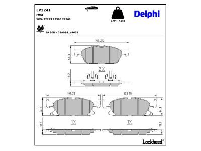 LP3241 Delphi Гальмівні колодки до дисків