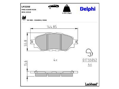LP3250 Delphi Гальмівні колодки до дисків