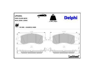 LP3251 Delphi Гальмівні колодки до дисків