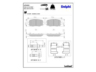 LP3253 Delphi Гальмівні колодки до дисків