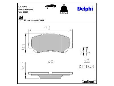 LP3269 Delphi Гальмівні колодки до дисків