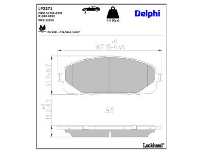 LP3271 Delphi Гальмівні колодки до дисків