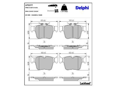 LP3277 Delphi Гальмівні колодки до дисків