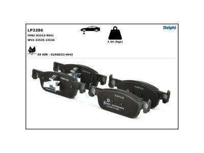 LP3286 Delphi Гальмівні колодки до дисків