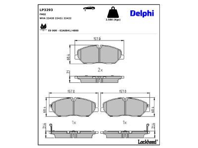 LP3293 Delphi Гальмівні колодки до дисків