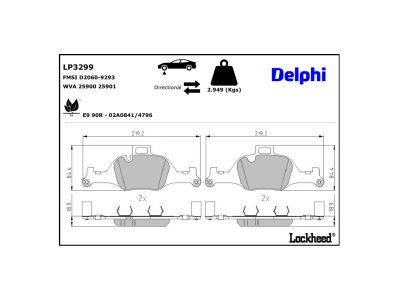 LP3299 Delphi Гальмівні колодки до дисків