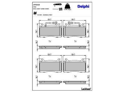 LP3310 Delphi Гальмівні колодки до дисків