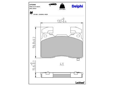 LP3366 Delphi Гальмівні колодки до дисків