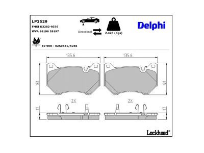 LP3529 Delphi Гальмівні колодки до дисків
