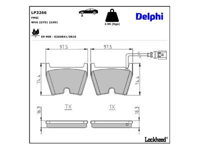 LP3534 Delphi Гальмівні колодки до дисків