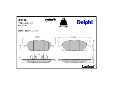 LP3536 Delphi Гальмівні колодки до дисків