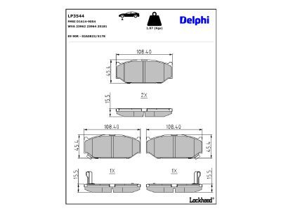 LP3544 Delphi Гальмівні колодки до дисків