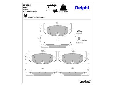 LP3584 Delphi Гальмівні колодки до дисків