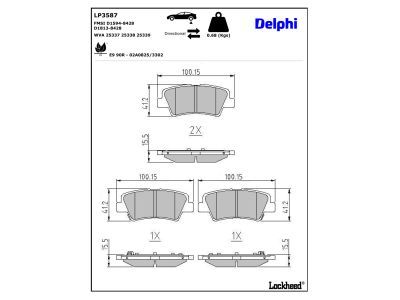 LP3587 Delphi Гальмівні колодки до дисків