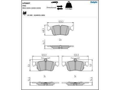 LP3607 Delphi Гальмівні колодки до дисків