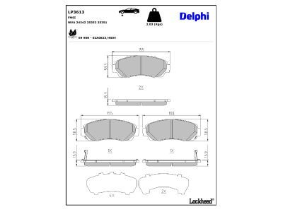 LP3613 Delphi Гальмівні колодки до дисків