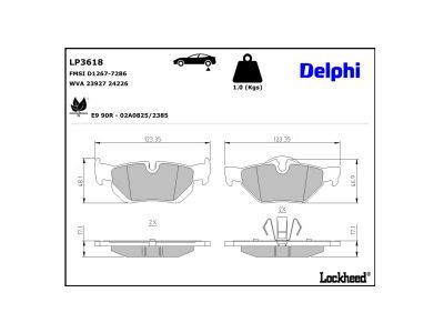 LP3618 Delphi Гальмівні колодки до дисків