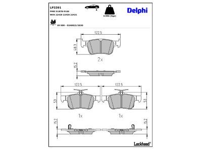 LP3638 Delphi Гальмівні колодки до дисків