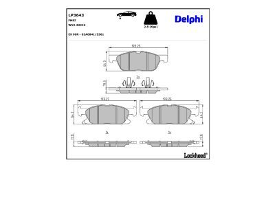 LP3643 Delphi Гальмівні колодки до дисків