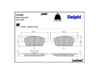 LP3666 Delphi Гальмівні колодки до дисків