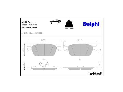 LP3672 Delphi Гальмівні колодки до дисків