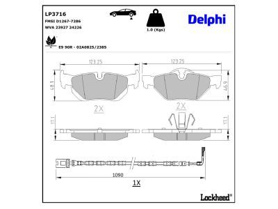 LP3716 Delphi Гальмівні колодки до дисків
