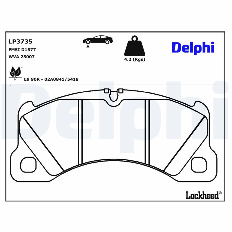 LP3735 Delphi Гальмівні колодки до дисків