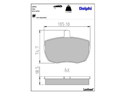 LP41 Delphi Гальмівні колодки до дисків