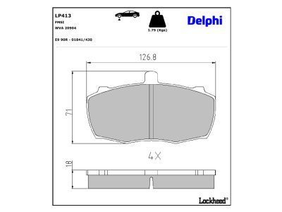 LP413 Delphi Гальмівні колодки до дисків