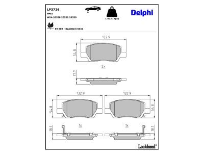 LP45 Delphi Гальмівні колодки до дисків
