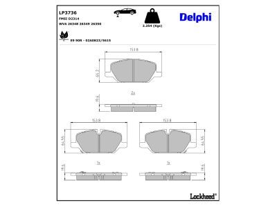 LP468 Delphi Гальмівні колодки до дисків