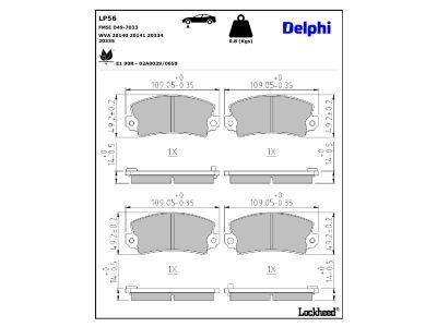 LP56 Delphi Гальмівні колодки до дисків
