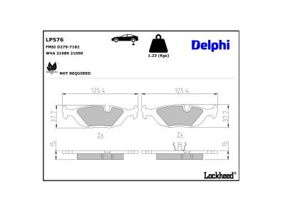 LP576 Delphi Гальмівні колодки до дисків