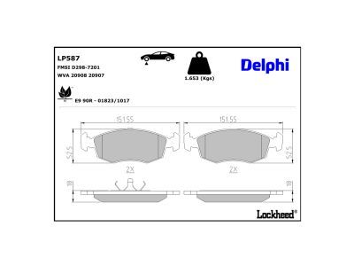 LP587 Delphi Гальмівні колодки до дисків