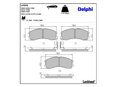 LP595 Delphi Гальмівні колодки до дисків